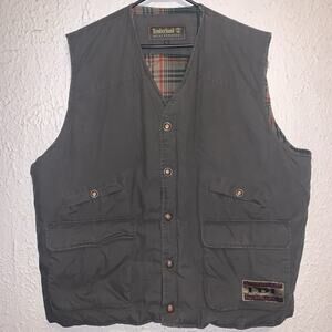 Vintage 90s Timberland Weathergear Outdoor Specialtists Reversibl Vest Jacket L